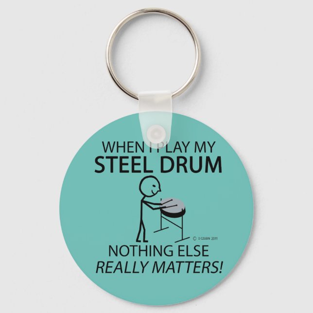 Steel Drum Nothing Else Matters Keychain (Front)