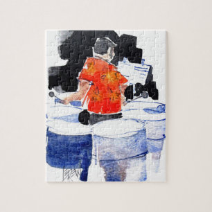 Steel Drums Bass Player / Artist Larry Lerew Jigsaw Puzzle