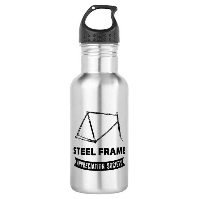 Steel Frame Bike Appreciation Society Stainless Steel Water Bottle (Front)