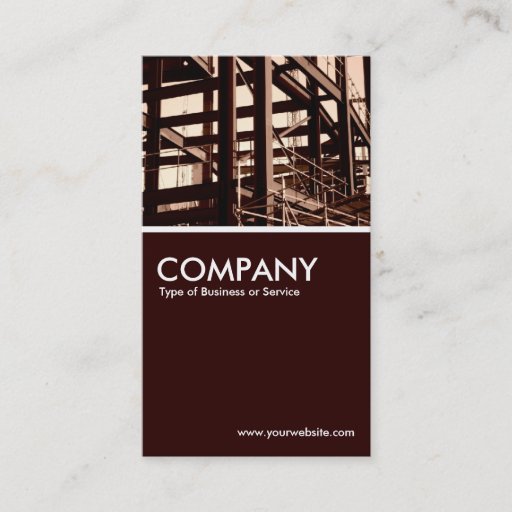 Customizable Steel Frame Construction Business Card