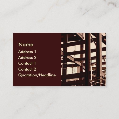 Steel Frame Construction Business Card