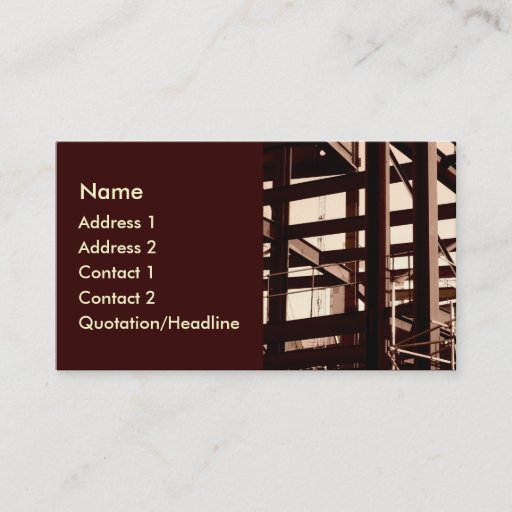Customizable Steel Frame Construction Business Card