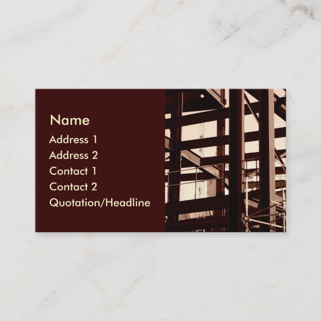 Steel Frame Construction Business Card (Front)