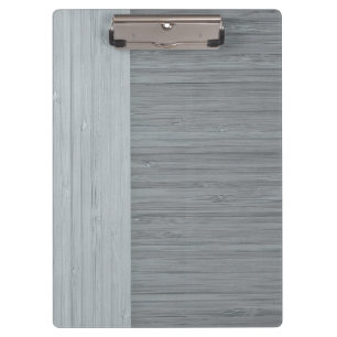 Steel Gray Bamboo Border Wood Grain Look Clipboard