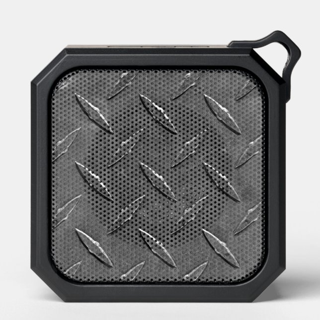 Steel Gray Diamond Plate Bluetooth Speaker (Front)