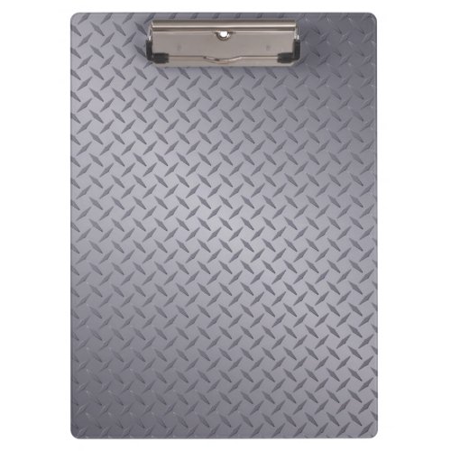 Steel Gray Diamond Plate Clipboard