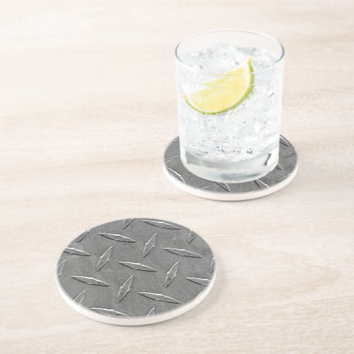 Steel Gray Diamond Plate Coaster