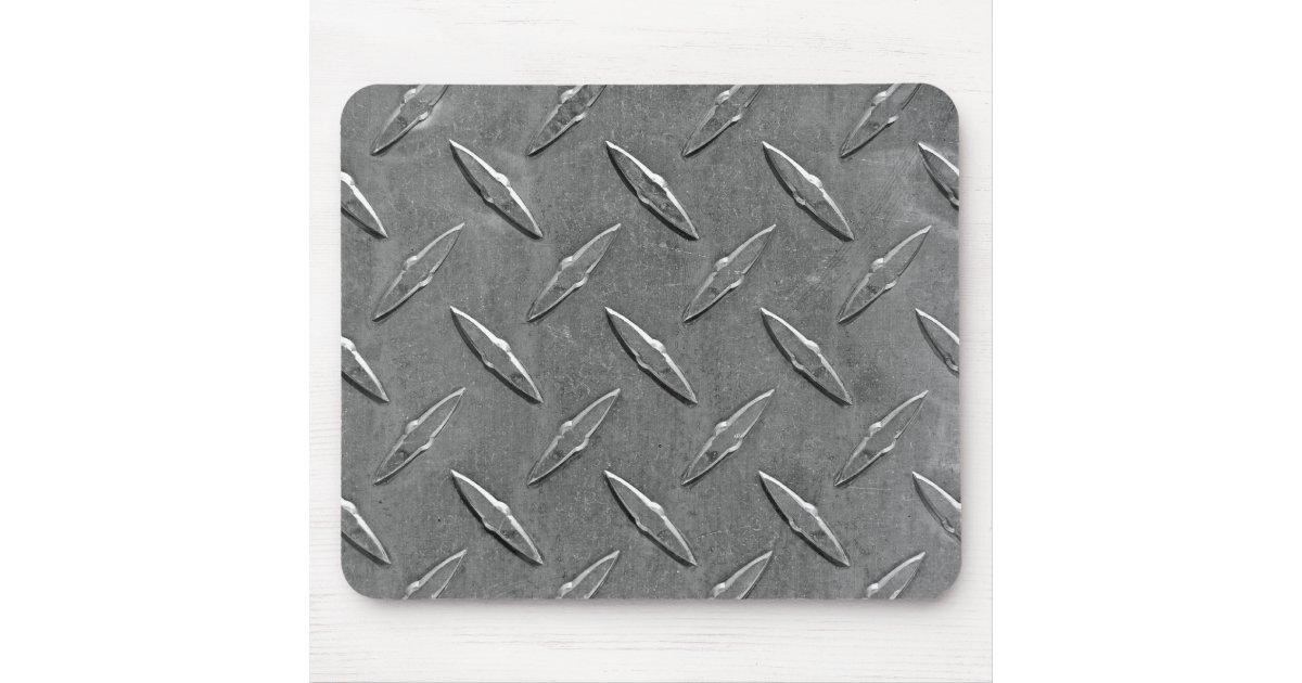 Steel Gray Diamond Plate Mouse Pad | Zazzle