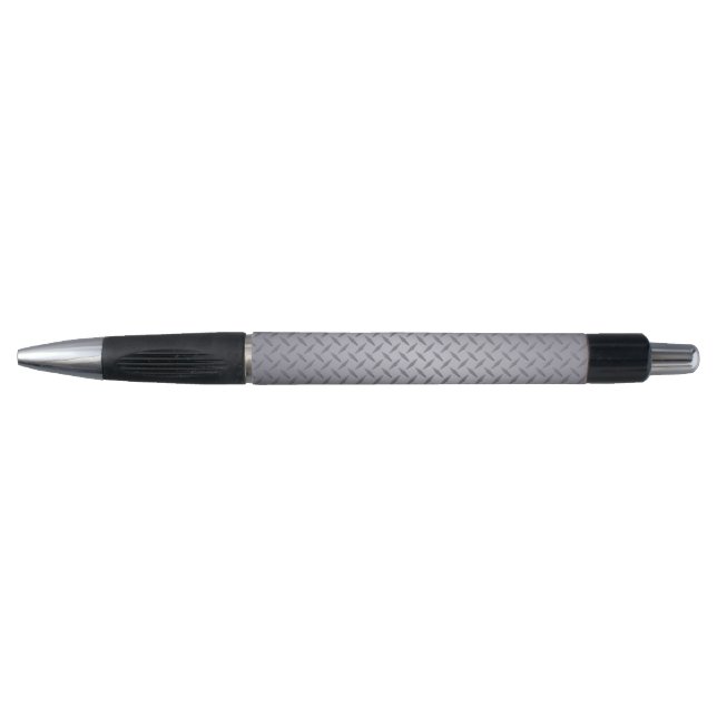 Steel Gray Diamond Plate Pen (Front)
