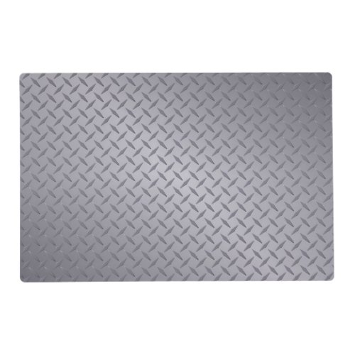 Steel Gray Diamond Plate Placemat