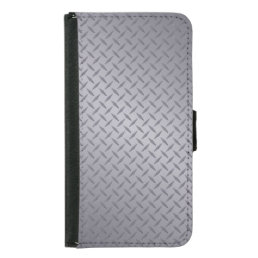 Steel Gray Diamond Plate Samsung Galaxy S5 Wallet Case