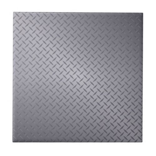 Steel Gray Diamond Plate Tile