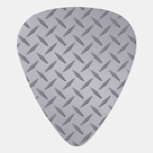 Steel Gray Diamondplate Look Guitar Picks