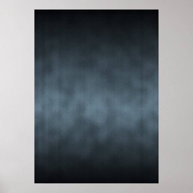 Steel Gray Gothic Ombre Background Art Poster (Front)