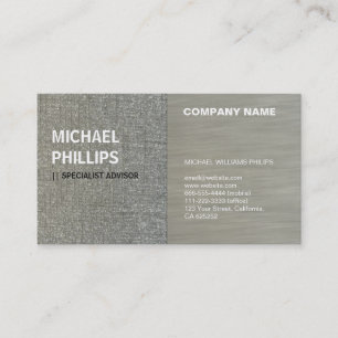 STEEL GRAY METAL PROFESSIONAL METALLIC FORGE BUSINESS CARD