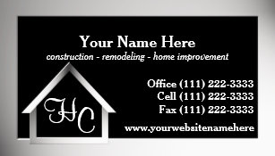 Home Improvement Business Cards Zazzle Steel Grey House Construction Business Card