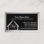 Steel Grey House Construction Business Card at Zazzle