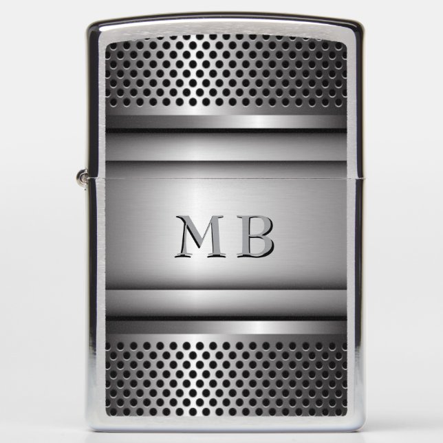 Steel Grid 2 - Customize Zippo Lighter (Front)