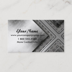 Steel Grunge Metal Look Bold Business Cards at Zazzle
