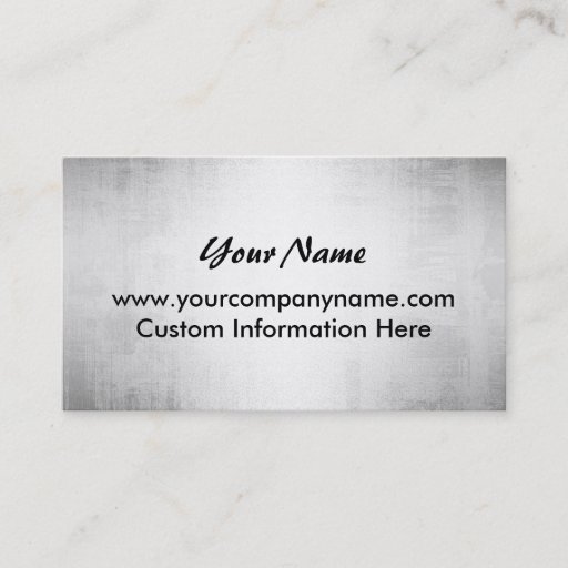 Customizable Steel Grunge Metal Plate Business Cards