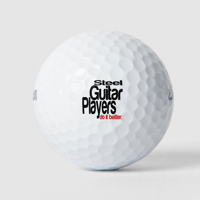 Steel Guitar Players Do It Better Golf Balls (Front)
