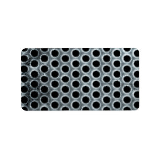 Steel Holes Metal Mesh Pattern Label