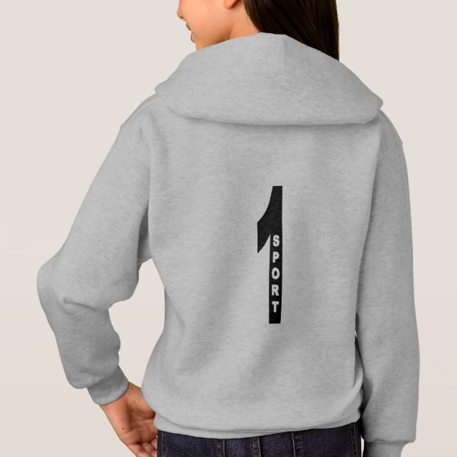 Steel hooded trim back girls DESIGN FIRST SPORT Hoodie (Back)