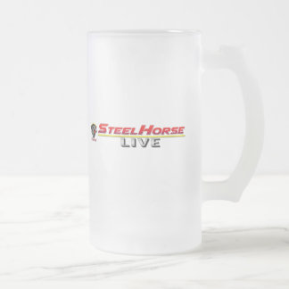 Steel Horse LIVE 16 oz. Frosted Glass Mug