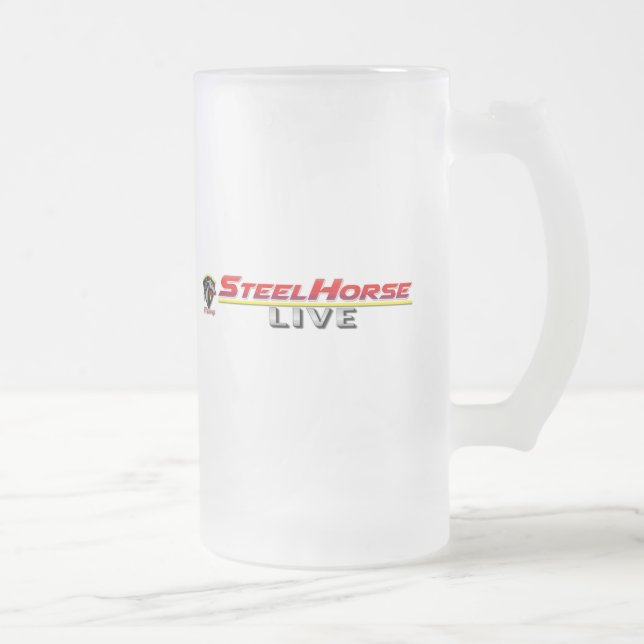 Steel Horse LIVE 16 oz. Frosted Glass Mug (Right)