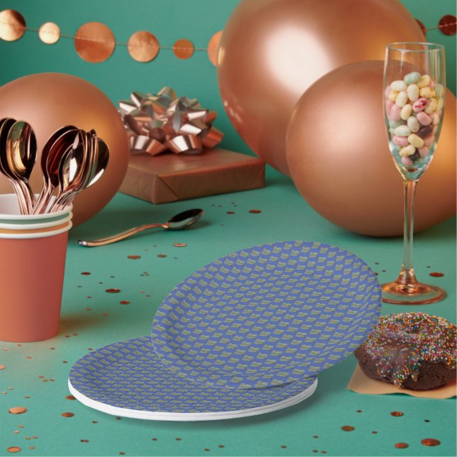 Steel in Abstract Paper Plates (Multi)