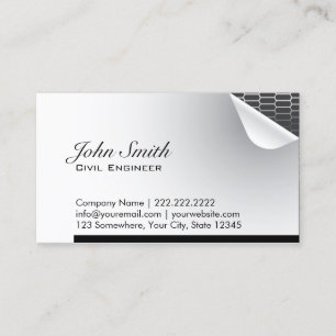 Steel Inside Civil Engineer Business Card