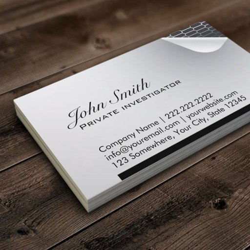 Customizable Steel Inside Investigator Business Card