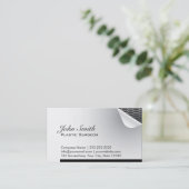 Steel Inside Plastic Surgeon Business Card (Standing Front)