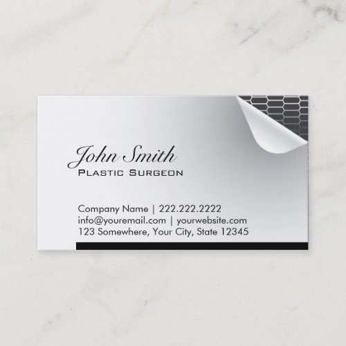 Steel Inside Plastic Surgeon Business Card