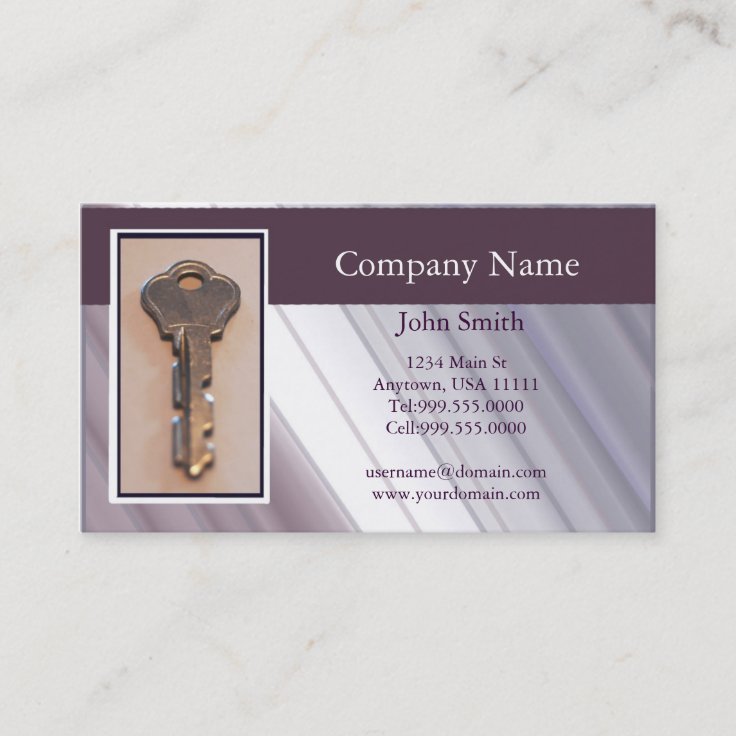 Steel Key Business Card | Zazzle