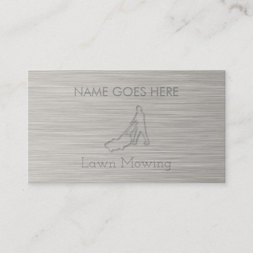 Steel Lawn Mowing Business Cards