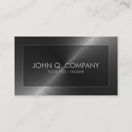 Customizable Steel Look Business Card