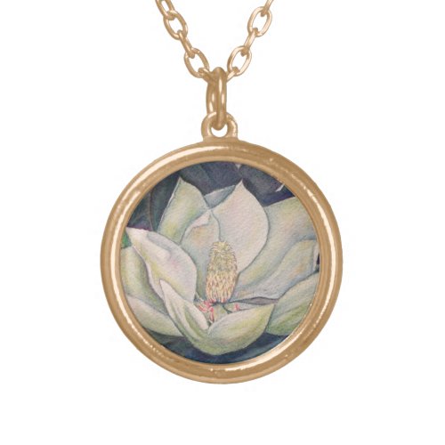 Steel Magnolia Gold Plated Necklace