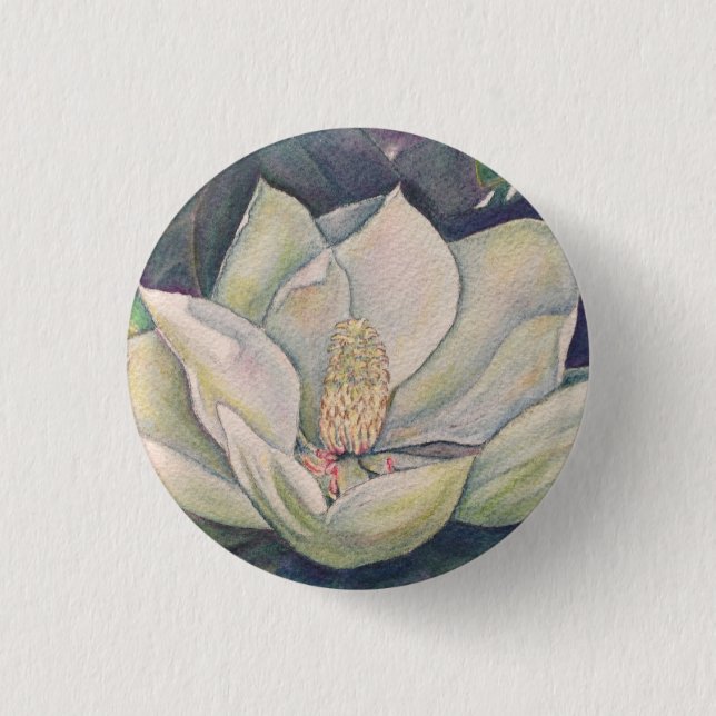 Steel Magnolia Pinback Button (Front)