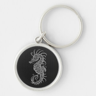 Steel Mesh Seahorse Keychain
