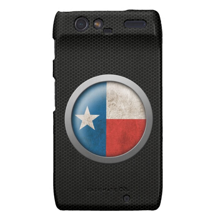 Steel Mesh Texas Flag Disc Graphic Motorola Droid RAZR Cover