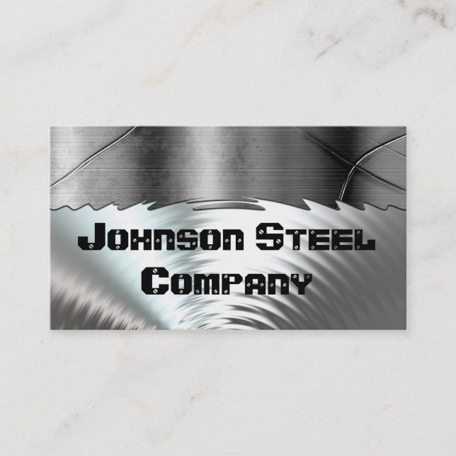 Steel Metal Business Cards (Front)