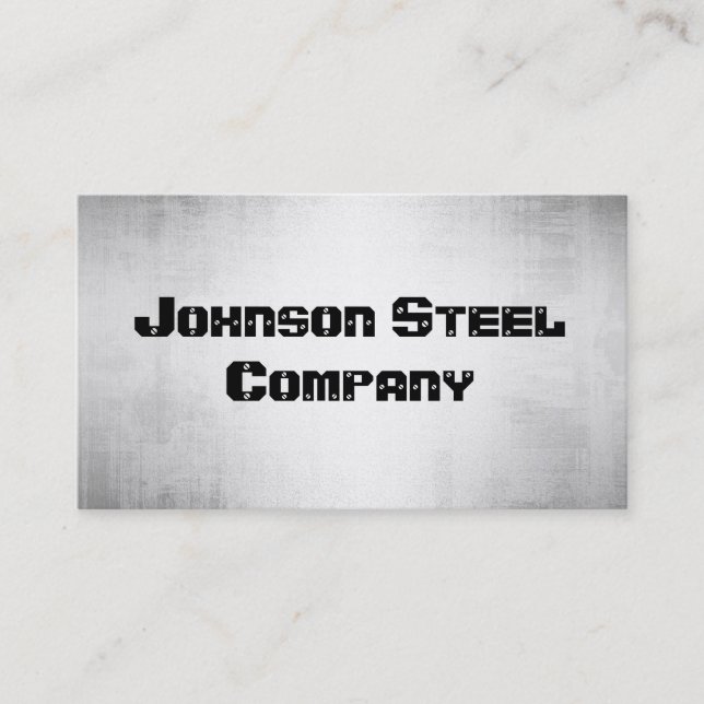 Steel Metal Business Cards (Front)
