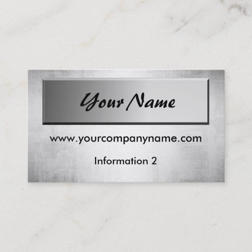 Customizable Steel Metal Business Cards