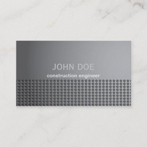 Customizable Steel Metal Effect Business Card