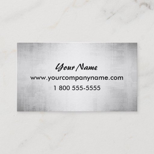 Customizable Steel Metal Look Business Cards