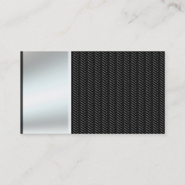 Steel Metal On Carbon Fiber Business Cards (Front)