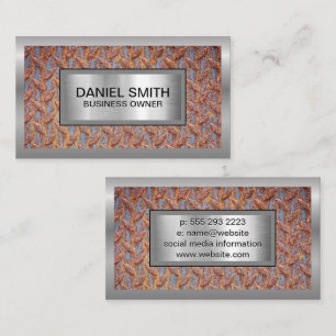 Steel Metallic Border Business Card