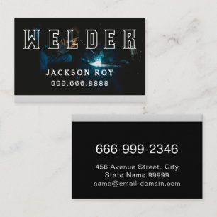 Steel Metallic Metal Works Welding Service Welder  Business Card