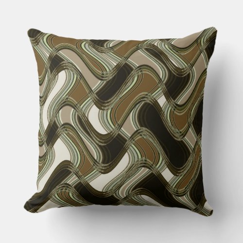 Steel Mink  Brown Sable Throw Pillow